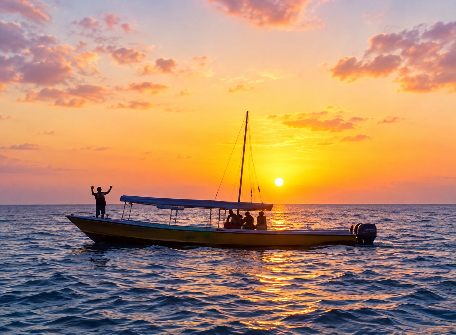 Barco al atardecer